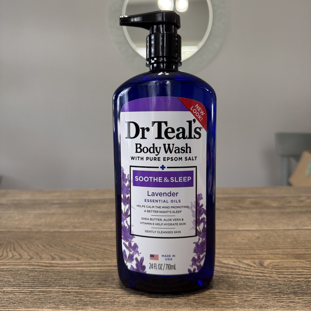 Dr Teal's Pure Epsom Salt Body Wash Soother & Moisturize With Lavender 24 Ounce